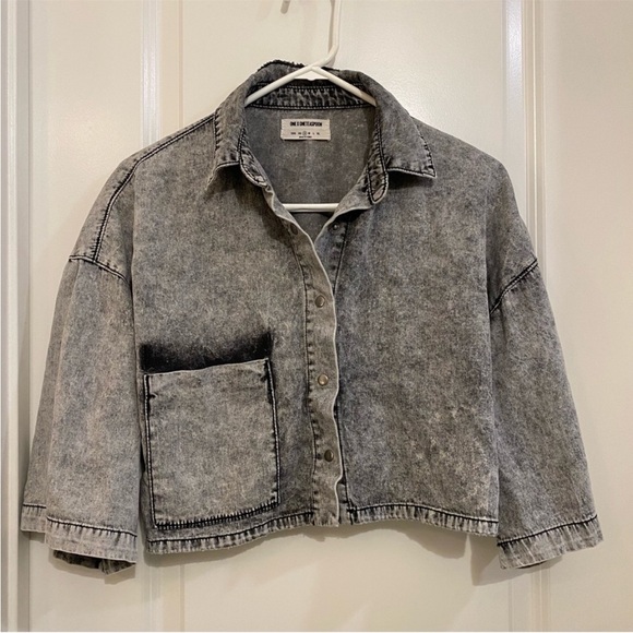One Teaspoon Gray Jean Jacket - Picture 1 of 9